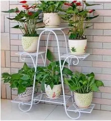 White Decorative Plant Stand