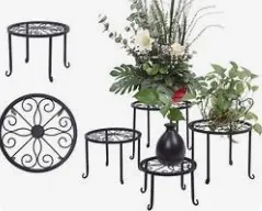 Wrought Iron Round Stands Set of 4