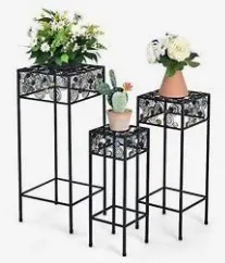 Floral Square Stand Set of 3