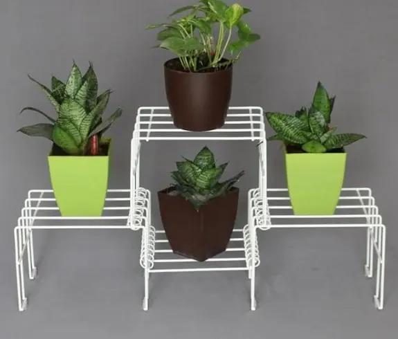 White Step Plant Stand