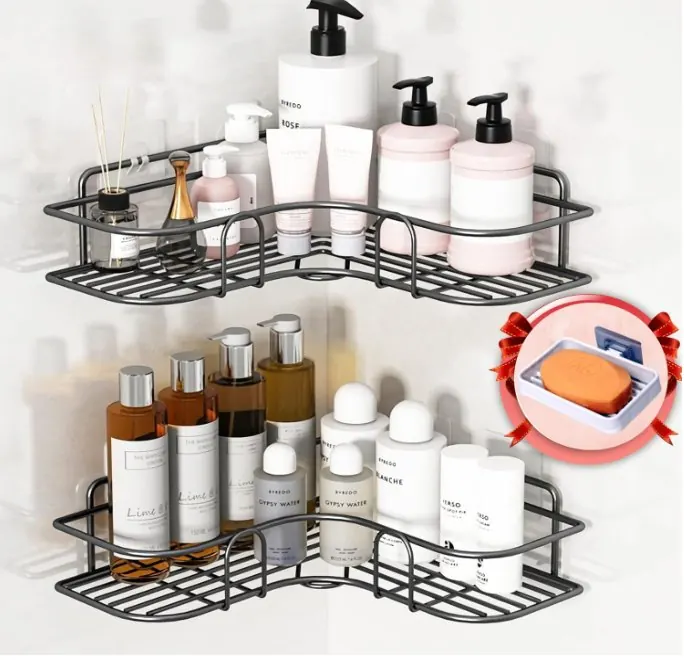 Corner Bathroom Shelf Set of 2 with Soap Dish