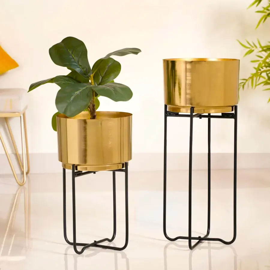 Swing Gold Planter Set of 2