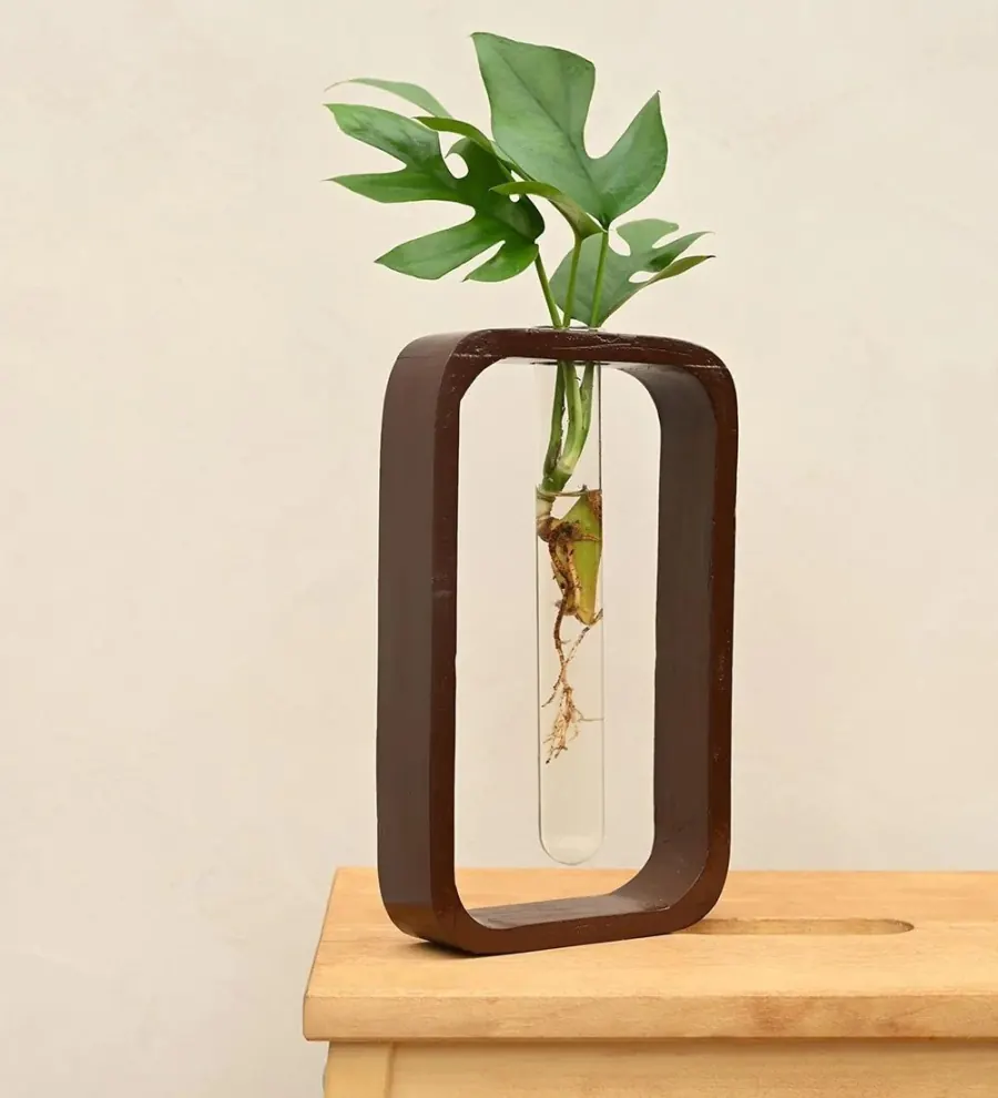Wood Rect Frame Single Tube