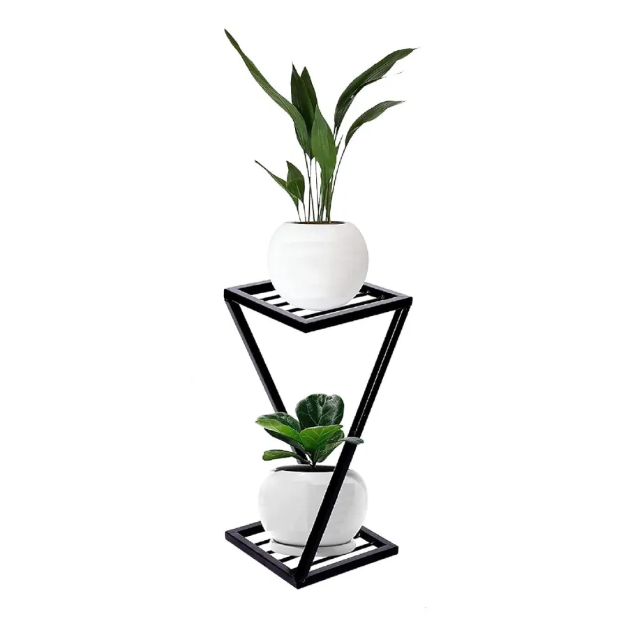 ZED Stand with 2 White Pots